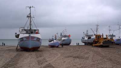 Vessels on the beach Vessels on the beach