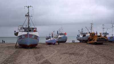 Vessels on the beach