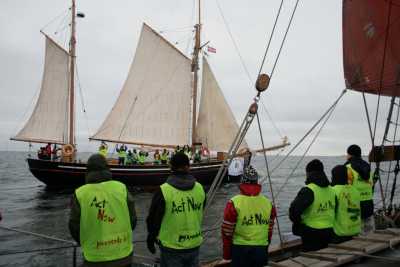 Die Traditionssegler bei ihrer Klima-Segelparade vor Kopenhagen 2009.