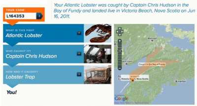 On the public side, a consumer can trace a code and find out information about the fish, the fisherman, the fishery, recipes, seafood shelf lives, and program details