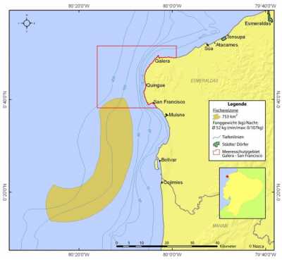 Das Hauptfanggebiet der Corvina-Fischer aus San Francisco del Cabo. Das Hauptfanggebiet der Corvina-Fischer aus San Francisco del Cabo.