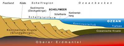 Schematic representation shelf seas