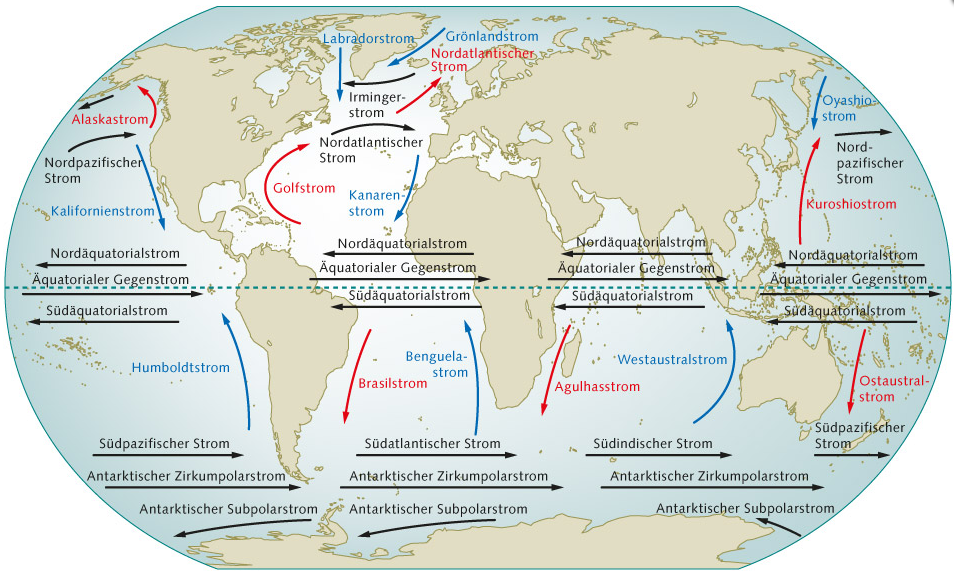 Die großen Meeresströme der Welt Die großen Meeresströme der Welt